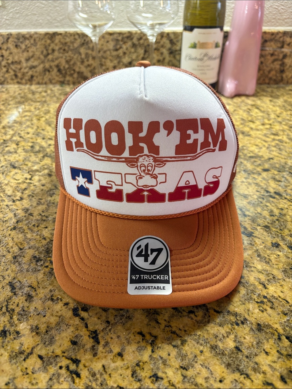 47 Brand Texas Longhorns "Hook 'Em" Foam Mesh Trucker Hat - NWT